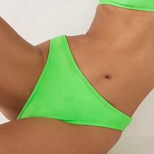 NWT J Crew Lime Green High Rise Cheeky Bikini Bottom